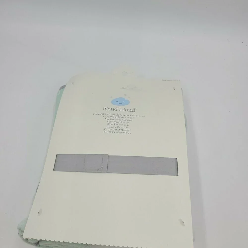 Infant Cloud Island Green/Gray 3-pack Hooded Towel Lightweight Baby Gift New